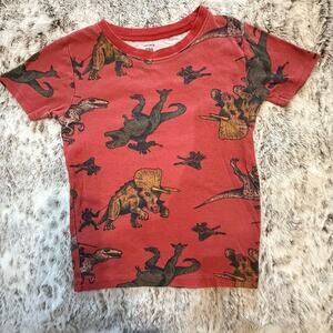 Carters Sleepwear Dinosaurs Boys 2 Piece Set Size 8/8A Red 0167